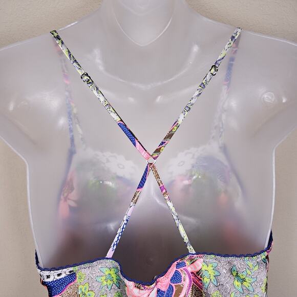 Victoria's Secret Bali Patchwork Nightie Slip Dress Lace Satin Festival Size M - Picture 7 of 16